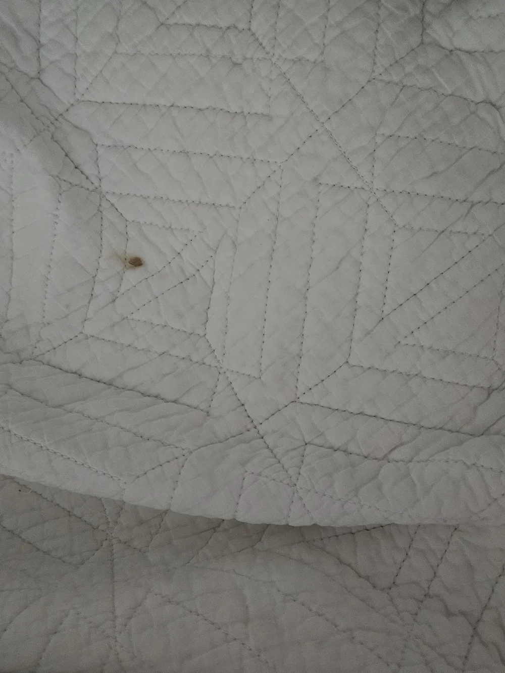 Bar III White Quilted Geometric King Bedspread